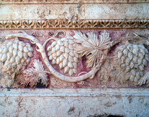 Temple of Bel, dedicated in 32 AD, carving of grapes, Palmyra, Syria