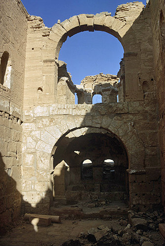 Syria, Rasafa, inside the nave of the Basilica of St Sergius