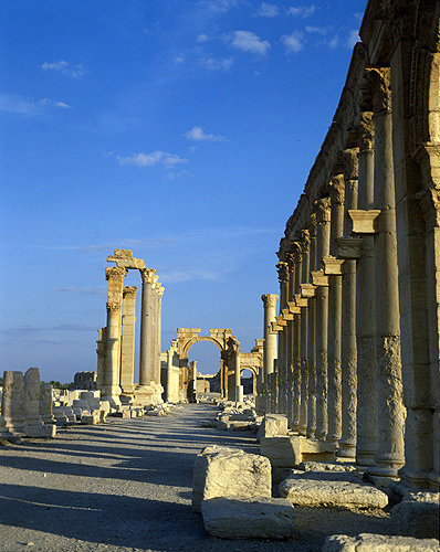 Syria, Palmyra, colonnaded street Roman period