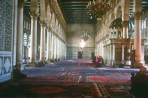 Syria, Damascus, interior of the Ommayad (Great Mosque ) which dates from the 8th century