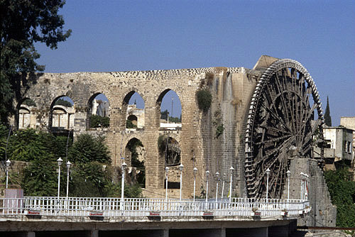 Water wheel on the river Orontes, Hama, Syria