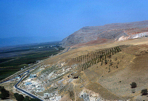 Syria, view from citadel north east showing Orontes River Valley to the left