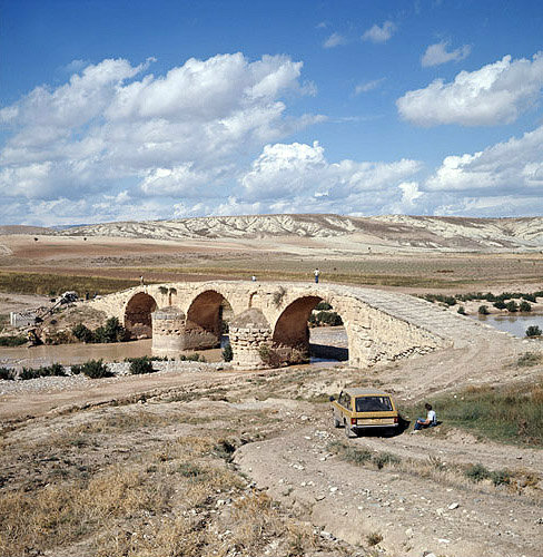 Syria 30 miles north west of Cyrrhus, Roman bridge with three arches spanning the river Sabun Suyu a tributary of the river Afrin