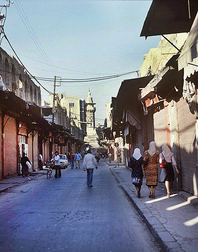 Street called Straight, old Roman decumanus maximus, mentioned in New Testament, Damascus, Syria