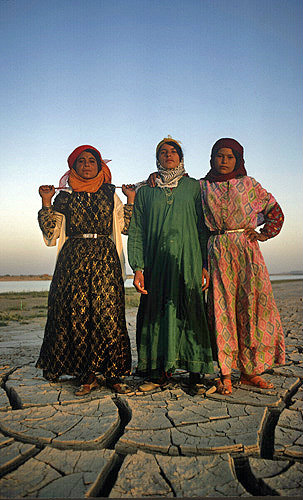 Village girls dressed in nylon, Hardaneh, Syria