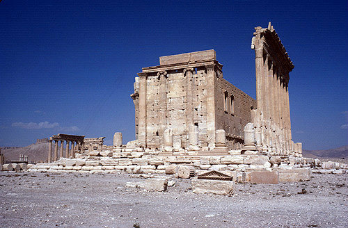 Cella, exterior, temple of Bel, Palmyra, Syria