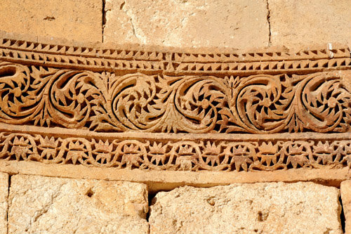 Church of St Simeon Stylites, 476-491, detail of carved frieze at east end of the Basilica, Qala