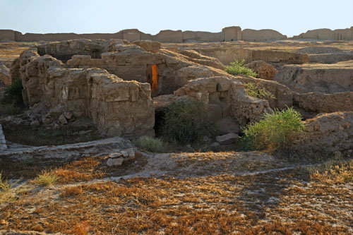 Dura Europos, Syria, remains of buildings between Temple of Adonis and agora