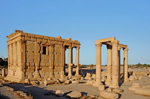 Temple of Baal-Shamin (first to second century AD), view from the west, Palmyra, Syria