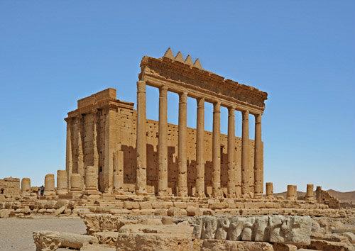 Temple of Bel (first to second century AD), view of cella from the south west, Palmyra, Syria
