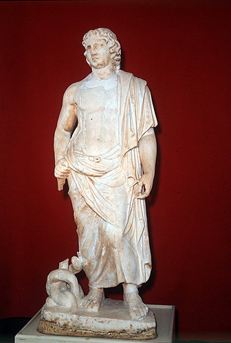 Asclepius, god of medicine, first century BC statue from Utica, Tunisia