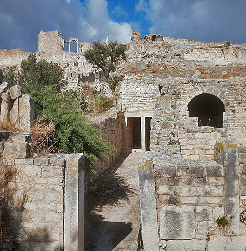 Entrance to brothel, Dougga, ancient Thugga, Roman city, founded 6th century BC, Tunisia