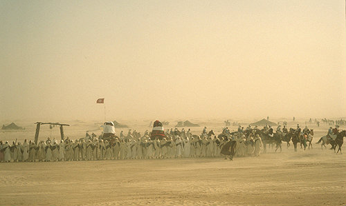 Saharan wedding in a sand storm, Douz, Tunisia