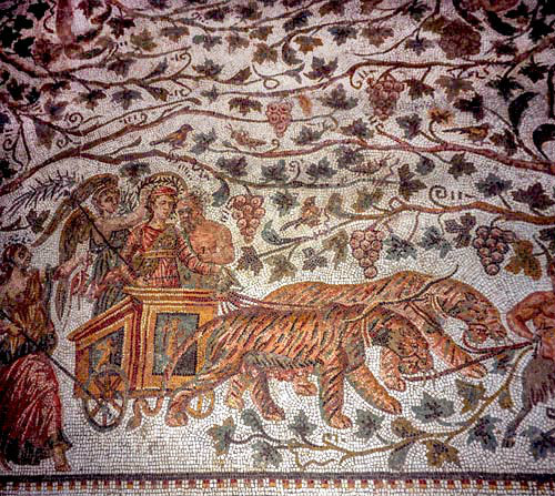 Dionysus in a chariot pulled by tigers, Carthage, Tunisia