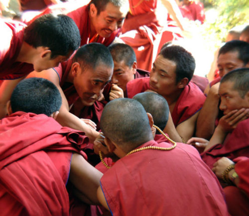 Tibet, monks debating