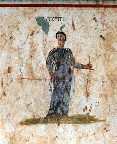 Turkey Ephesus, Euterpe one of the Nine Muses  from the Room of the Muses from a Roman Villa