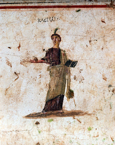 Turkey Ephesus, Clio one of the Nine Muses in the Room of The Muses from a Roman Villa