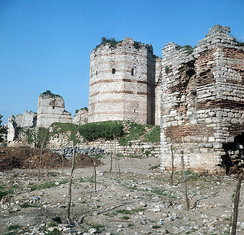 City walls  built by Theodosius, fifth century BC, Istanbul, Turkey