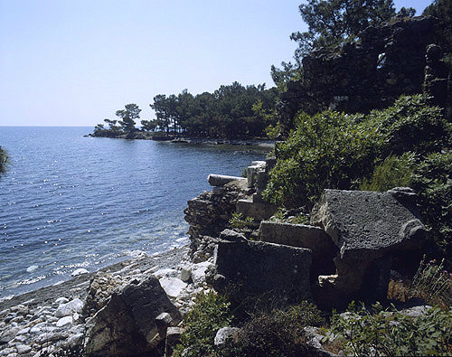 North harbour, Greek and Roman city of Phaselis, Turkey