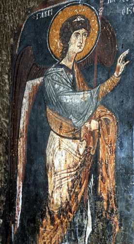Archangel Gabriel, twelfth century, monastery church of  Eski Gumus, near Nigde, Cappadocia, Turkey