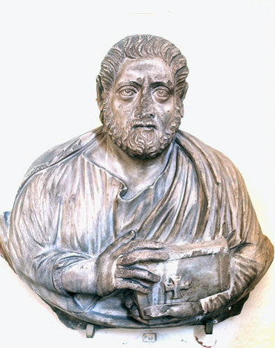 Sculpted bust of Evangelist, 4th century, Archaeological Museum, Istanbul, Turkey