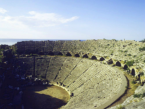 Roman theatre, second  century, Side, Turkey