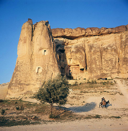 Turkey, Cappadocia, the rock-cut church at Cavusin called the Dovecote, dating from 963-969 AD