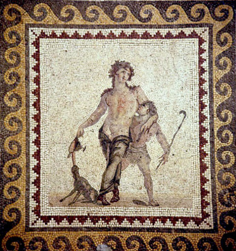 Drunken Dionysus, second century, mosaic from Antioch, Archaeological Museum, Antioch, Turkey