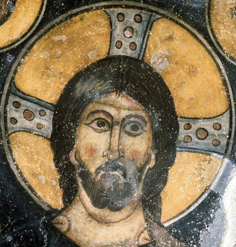 Christ Pantocrator, twelfth century, conch of apse, monastery church of Eski Gumus, near Nigde, Cappadocia, Turkey