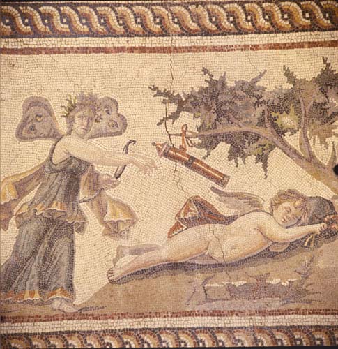 Eros and Psyche, 3rd century mosaic, Antioch, Turkey.