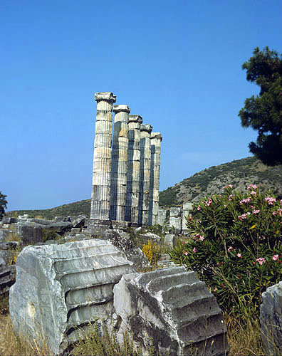 Turkey, Priene, Ionia, Temple of Athena 4th 2nd century BC