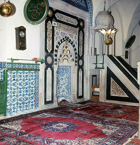 Turkey, Adana, Ulu Camii, seventeenth century mihrab and  mimbah