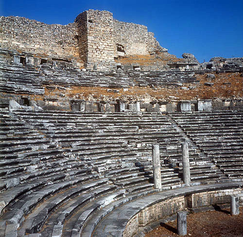 Theatre dating from fourth century, Hellenistic period, Miletus, Turkey