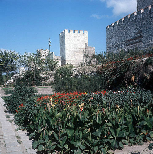 City walls built by Theodosius, 5th century AD, Istanbul, Turkey