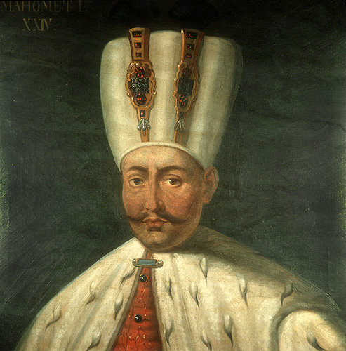 Sultan Mahmud I, 1730-1754,  portrait in the Topkapi  Palace Museum Istanbul, Turkey