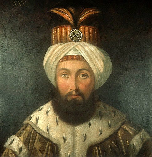 Sultan Osman III, 1754-1757,  portrait in the Topkapi Palace Museum, Istanbul, Turkey