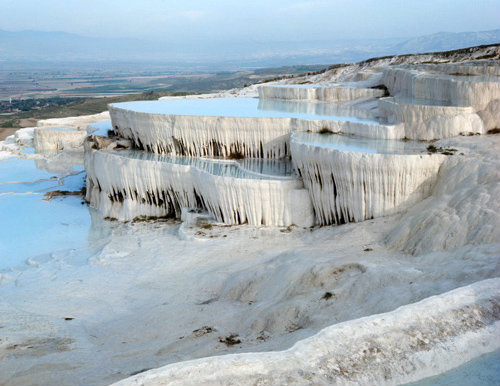 Turkey Pamukkale ancient Hierapolis calcium carbonate formations