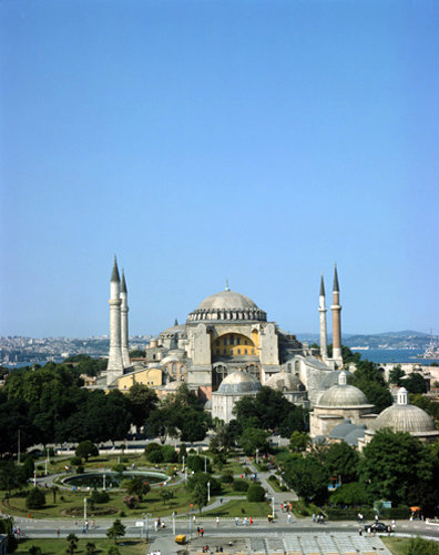 Turkey Istanbul  Hagia Sophia seen from the Blue Mosque