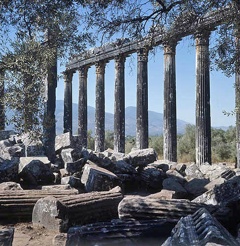 Temple of Zeus Lepsinos, dating from second century BC, Euromos, Turkey