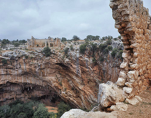 Basilica, fifth century, above ravine in Kanytelis, ancient city near  Elaiussa Sebaste on south east coast of Turkey