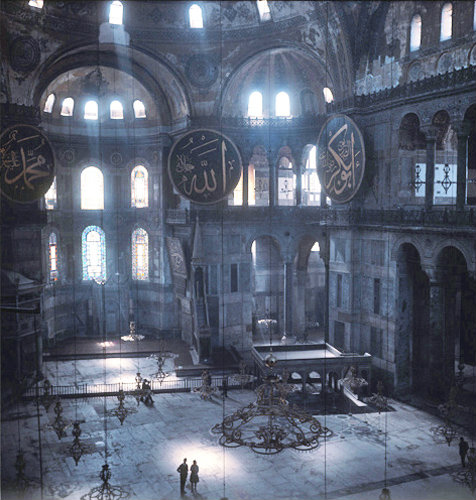 Turkey interior of Hagia Sophia built by Justinian in the 6th century