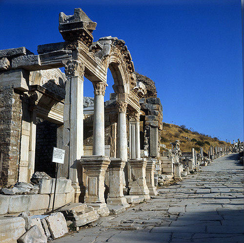 Temple of Hadrian and Street of the Curetes, second century, Ephesus, Turkey