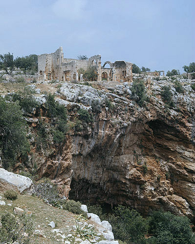 Basilica, fifth century, above ravine in Kanytelis, ancient city near Elaiussa Sebaste on south east coast of Turkey