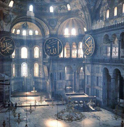 Turkey Istanbul Hagia Sophia built by Justinian the Interior looking east 6th century