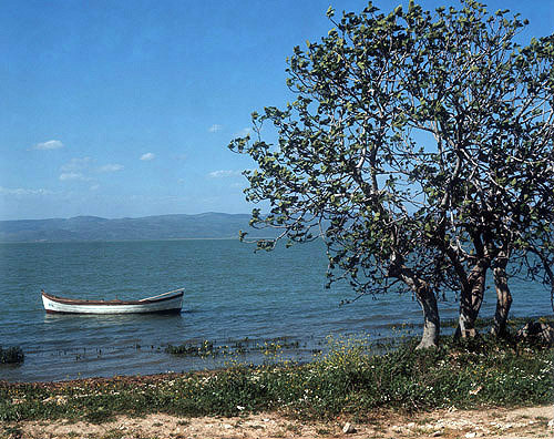 Lake Gyges, near the Lydian necropolis known as Thousand Hills, near Sardis, Turkey