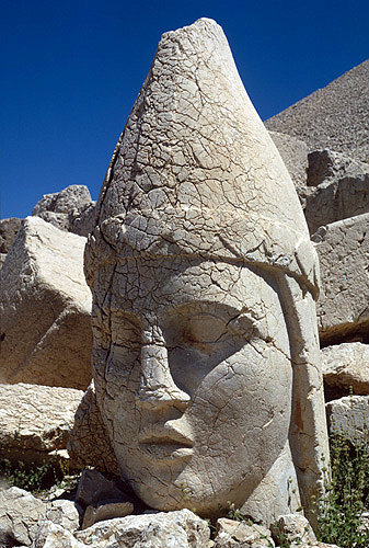 Antiochus I of Commagene, circa 50 BC, west side of Nemrud Dag tomb sanctuary,south eastern Turkey