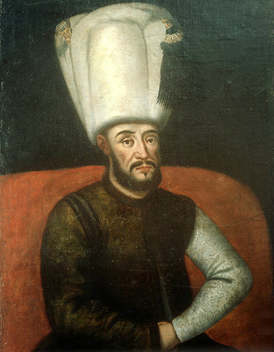 Sultan Mustafa I, 1617-1618 and 1622- 1623 when he was finally deposed, portrait in the Topkapi Palace Museum, Istanbul, Turkey