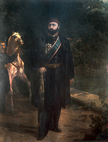 Sultan Abdulaziz, 1861-1876, portrait in the Topkapi Palace Museum, Istanbul, Turkey