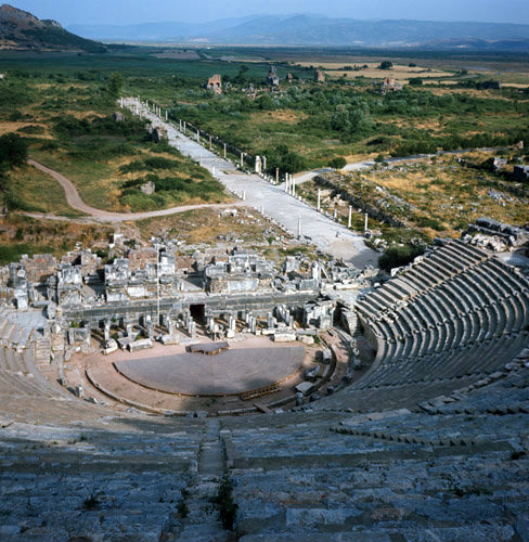 Turkey Ephesus the Theatre with the Arcadian Way beyond