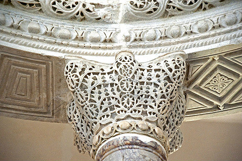 Capital, early sixth century, in former Church of Saints Sergius and Bacchus, converted into a mosque, Kucuk Aya Sofya Camii, Istanbul, Turkey